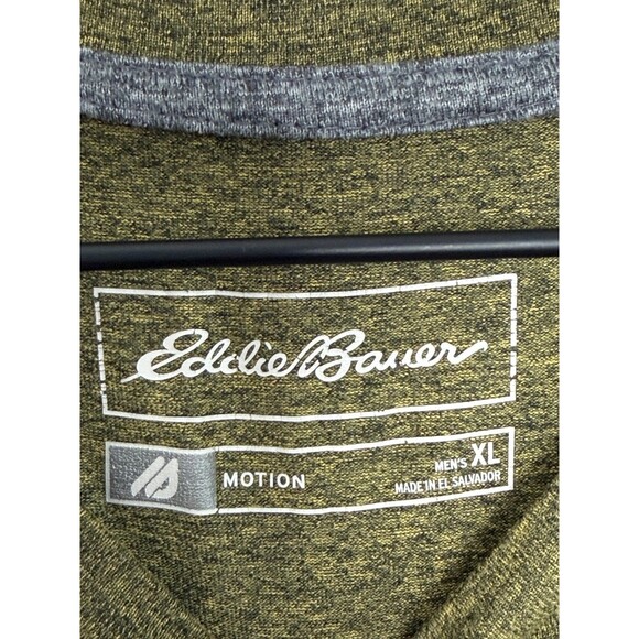Eddie Bauer Men’s Crew Neck T-Shirt Large Tee Wicking Motion FreeDry Green - Picture 4 of 9